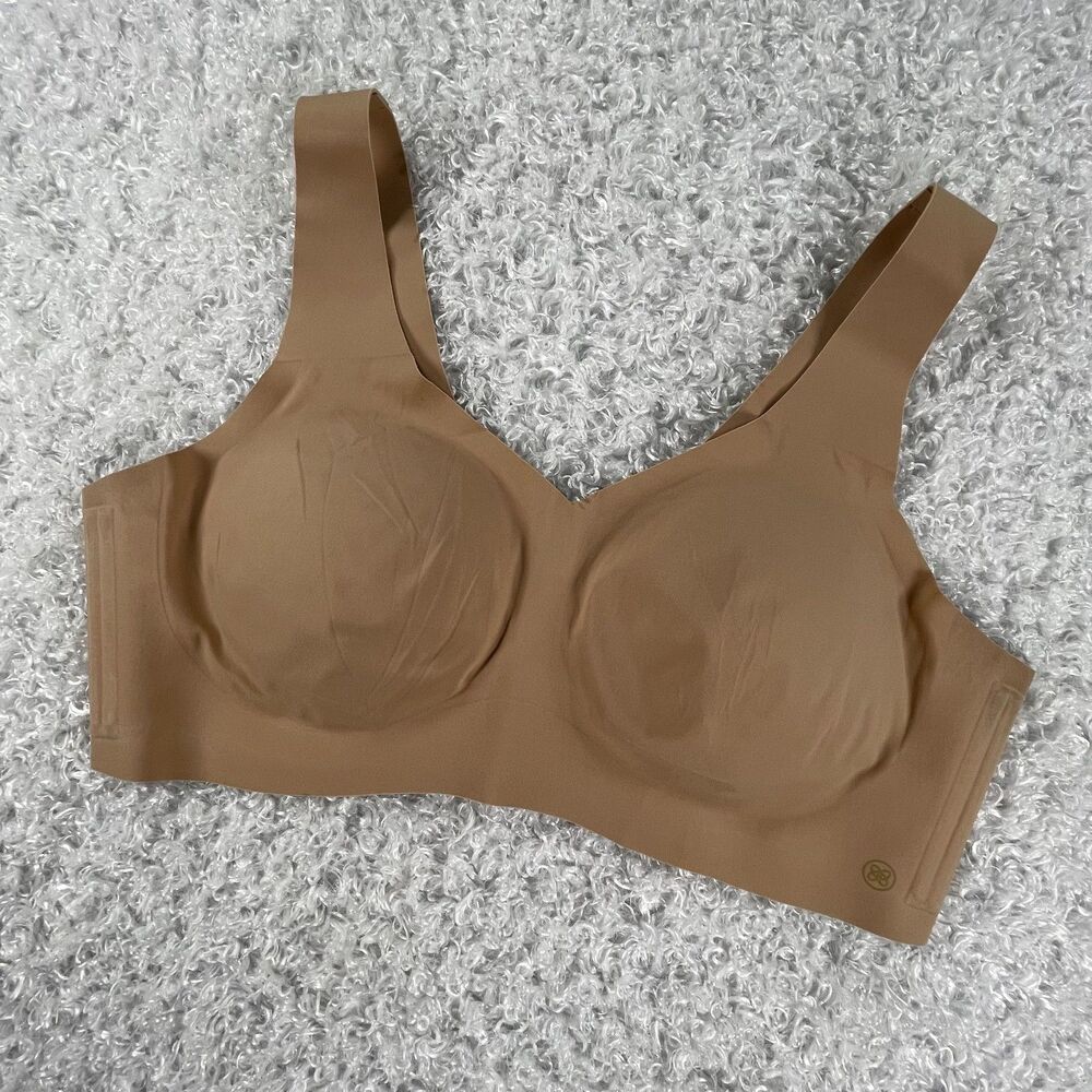 Honeylove Silhouette Bra 1X Sand Beige Soft Foam Wireless Support Comfort